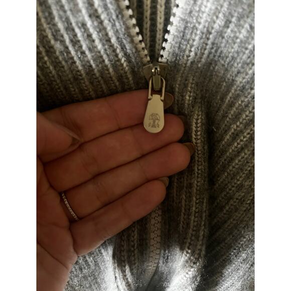 Brunello Cucinelli Cashmere Vanisé English Rib Cardigan w/Zipper IT 62 US XXL - Picture 16 of 16